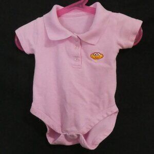 Unbranded | 12 months | Pink Baby Cotton Polo Bodysuit With Embroidery